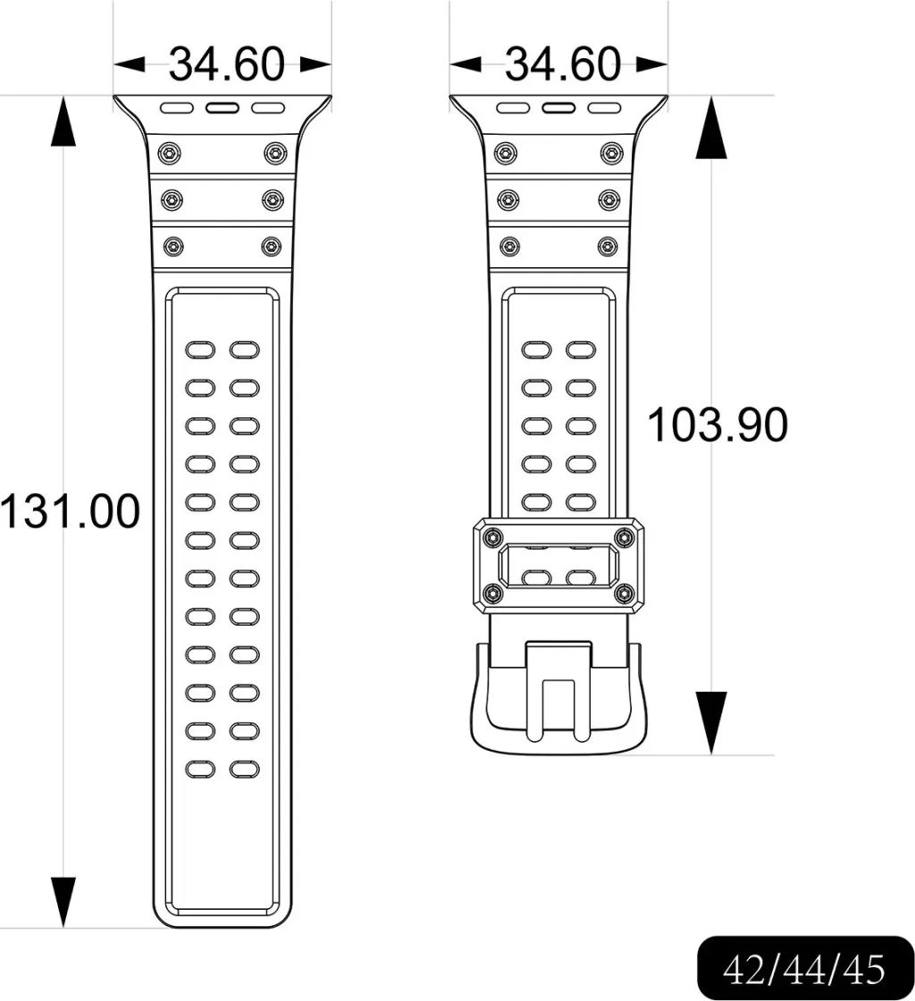 Rrip për Apple Watch Hurtel Strap Triple Protection, TPU, i bardhë - 8
