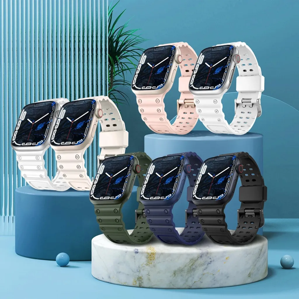 Rrip për Apple Watch Hurtel Strap Triple Protection, TPU, i bardhë - 9