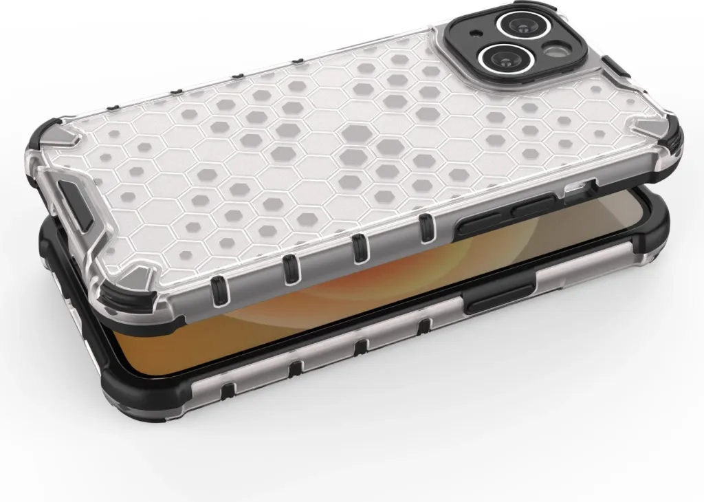 Mbështjellës Hurtel Honeycomb për iPhone 14 Plus, transparent - 2