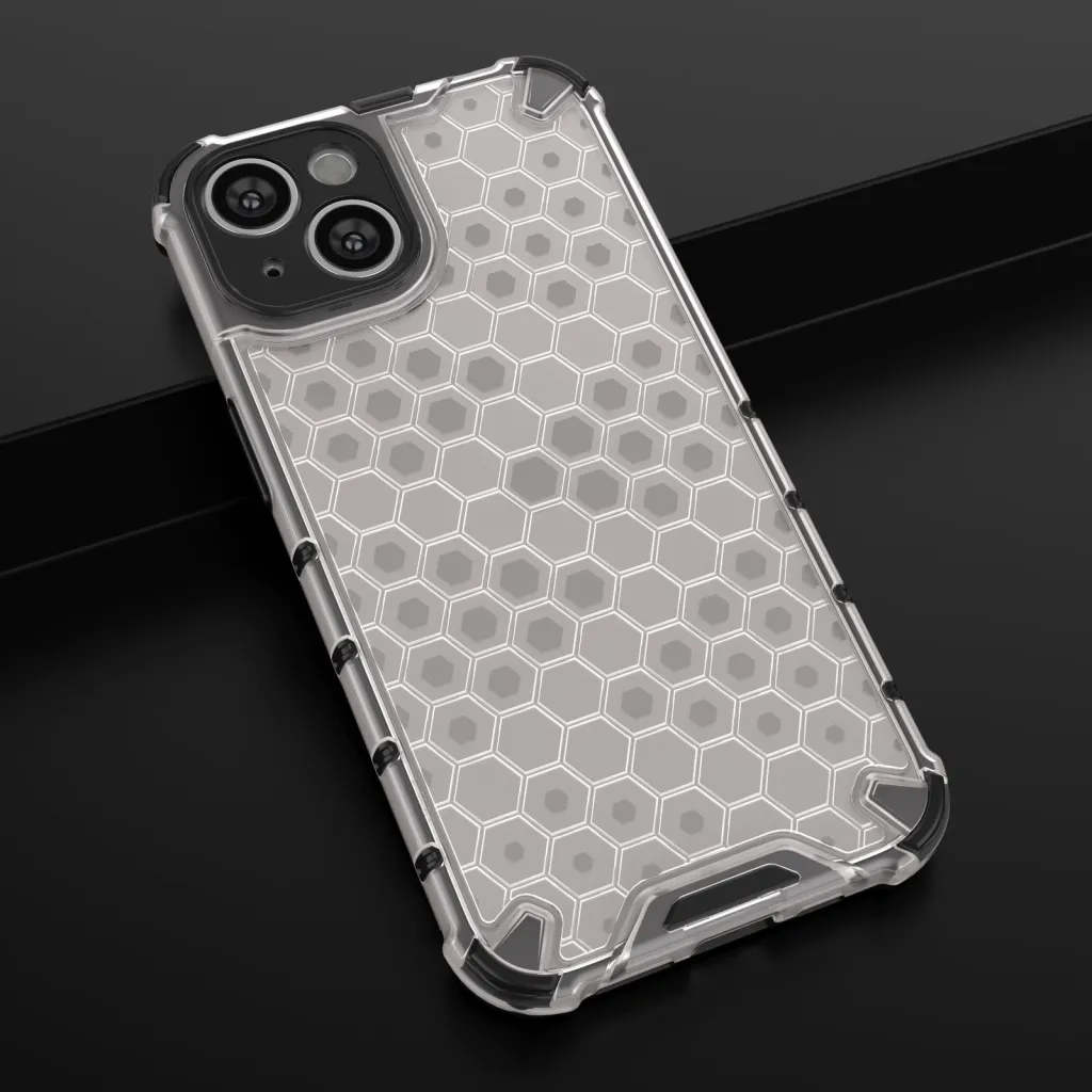 Mbështjellës Hurtel Honeycomb për iPhone 14 Plus, transparent - 19