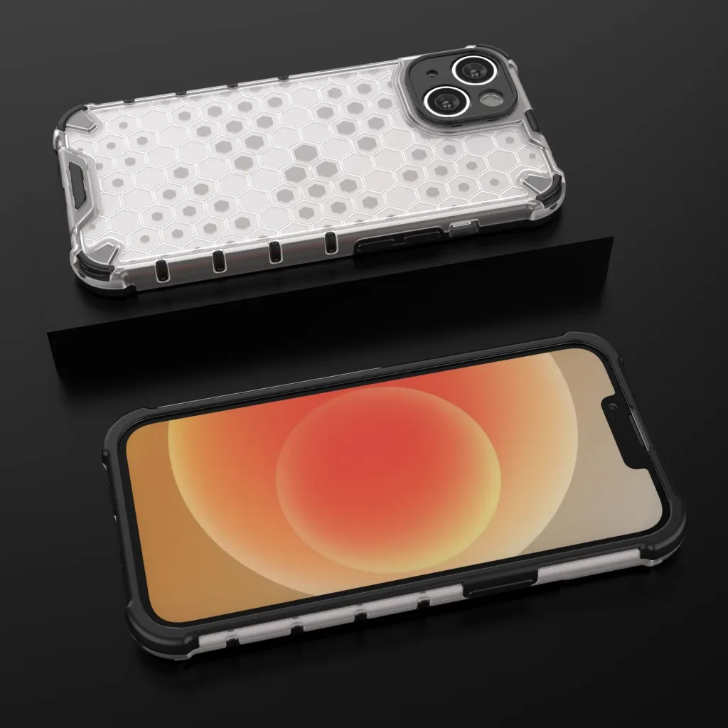 Mbështjellës Hurtel Honeycomb për iPhone 14 Plus, transparent - 20