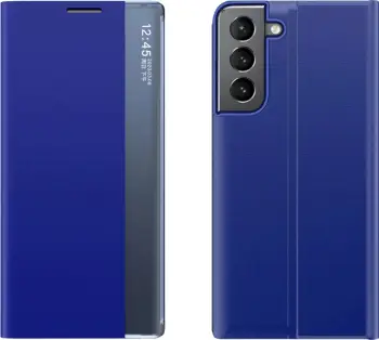 Mbështjellës Hurtel Sleep Case me kapak dhe qëndrim, për Samsung Galaxy S22+, Kaltër