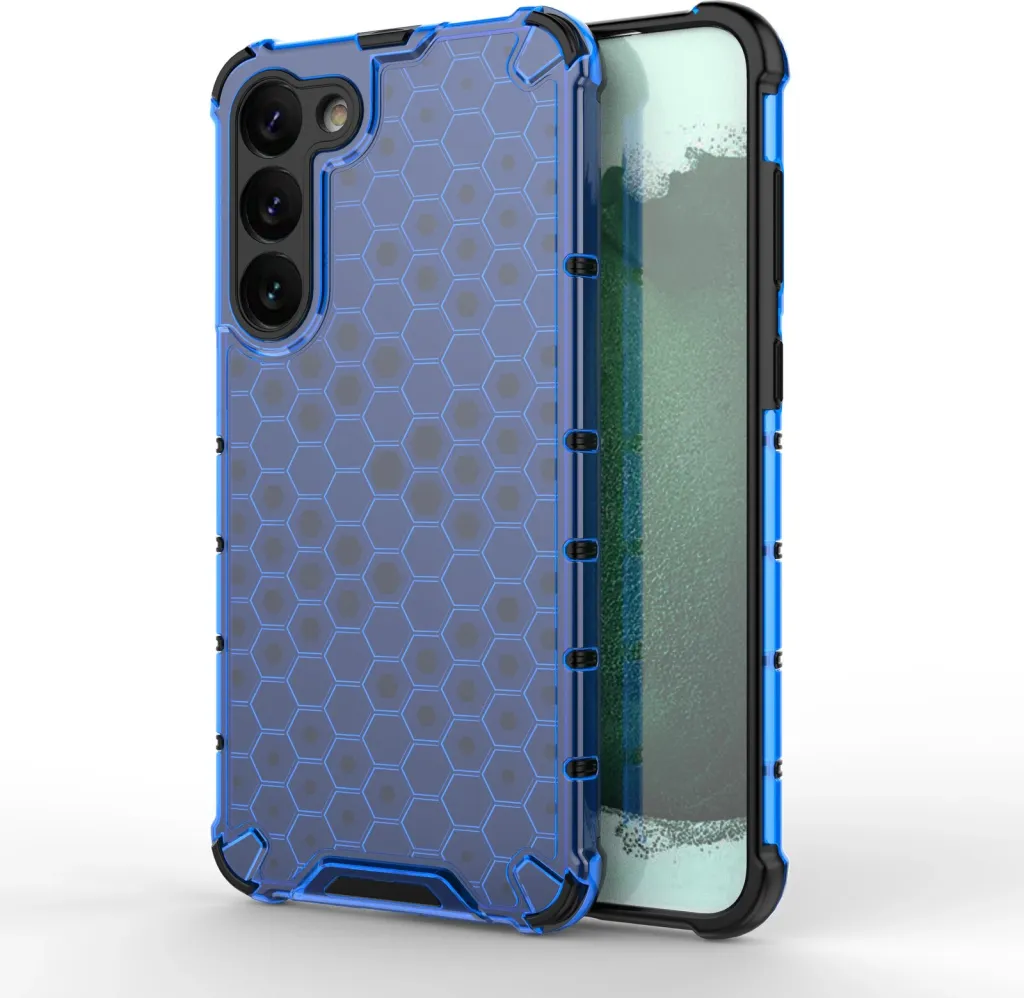 Mbështjellës Hurtel Honeycomb për Samsung Galaxy S23+, i blinduar, Blu - 1