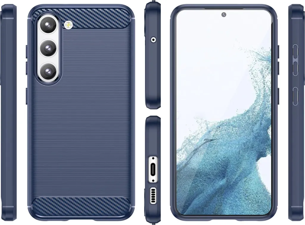 Mbështjellës për celular Hurtel Carbon Case për Samsung Galaxy S23, TPU, Blu - 4