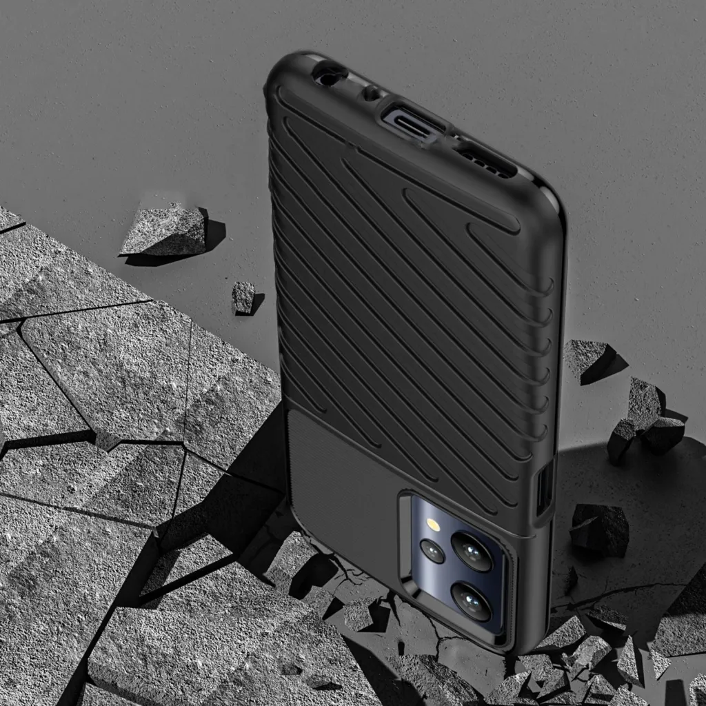 Mbulesë telefoni Hurtel Thunder Case për Realme 9 Pro Plus, TPU fleksibël, mbrojtëse e zezë - 7