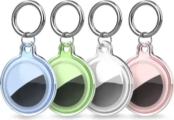 Mbështjellës për AirTag Hurtel WAT-05-0Y1S, set 4 copë, transparent, gjelbër, kaltër, rozë