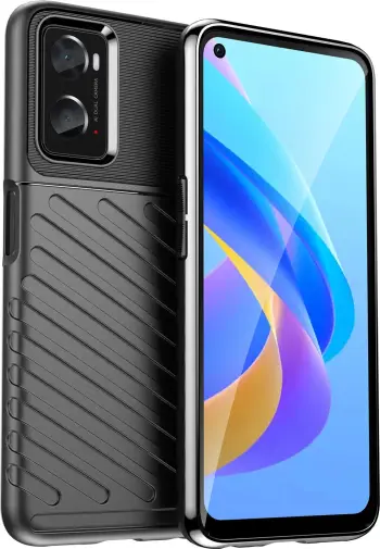 Mbulesë flip Clear View për Oppo A76 A36 Realme 9i, funksion qëndruesi, e zezë