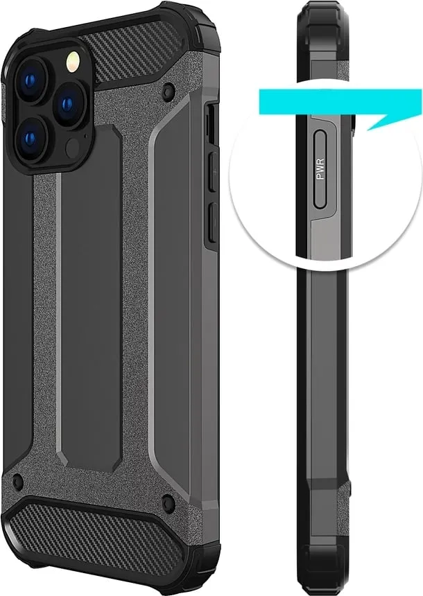 Mbështjellës Hybrid Armor Hurtel për iPhone 13 Pro Max, Blu - 6