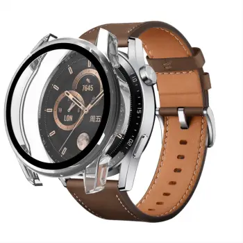 Mbrojtës xhami me kasë Hurtel për Huawei Watch GT3 42mm, Transparent