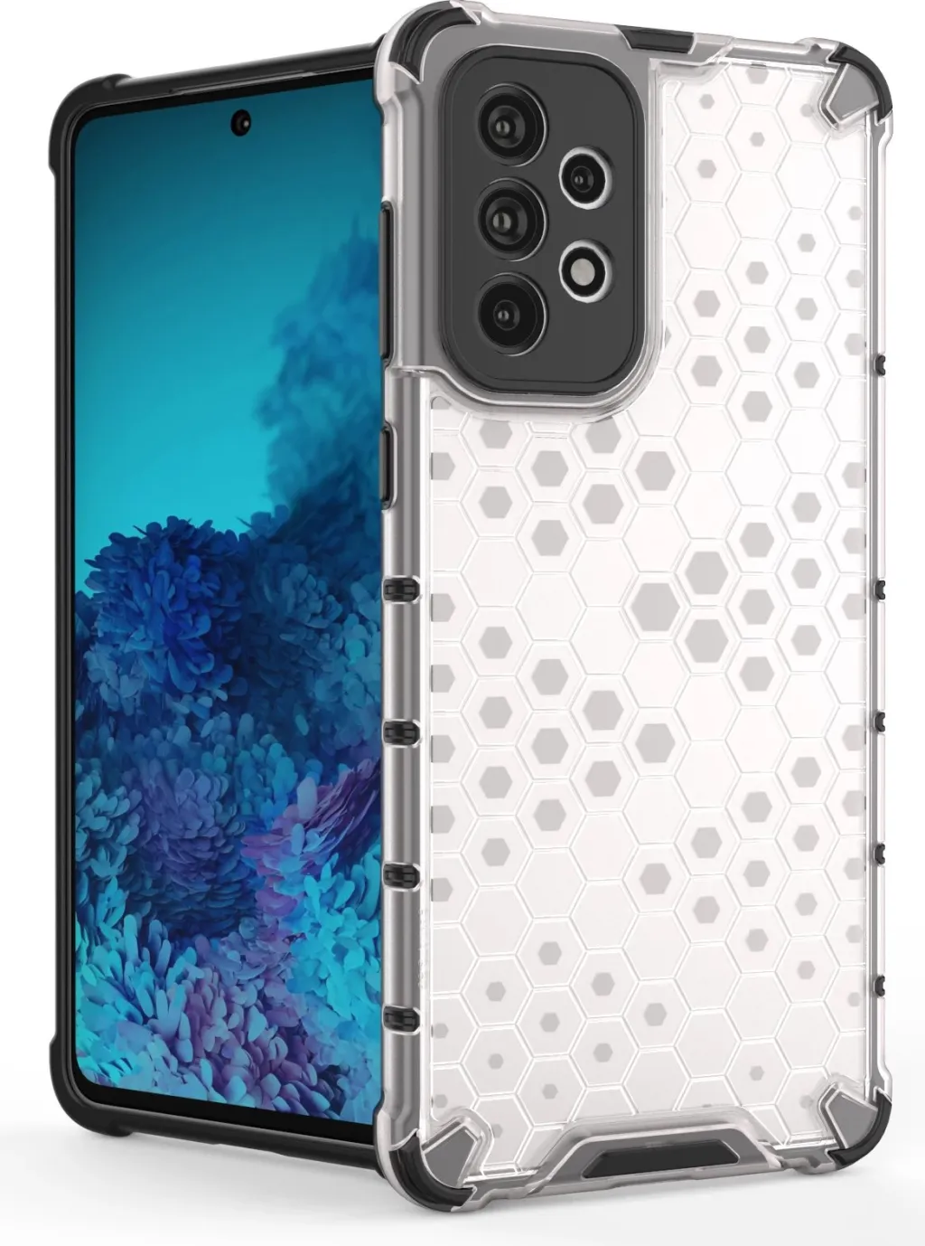 Etui mbrojtëse Hurtel Honeycomb për Samsung Galaxy A73, kornizë xheli, pjesë e pasme e fortë, transparente - 2