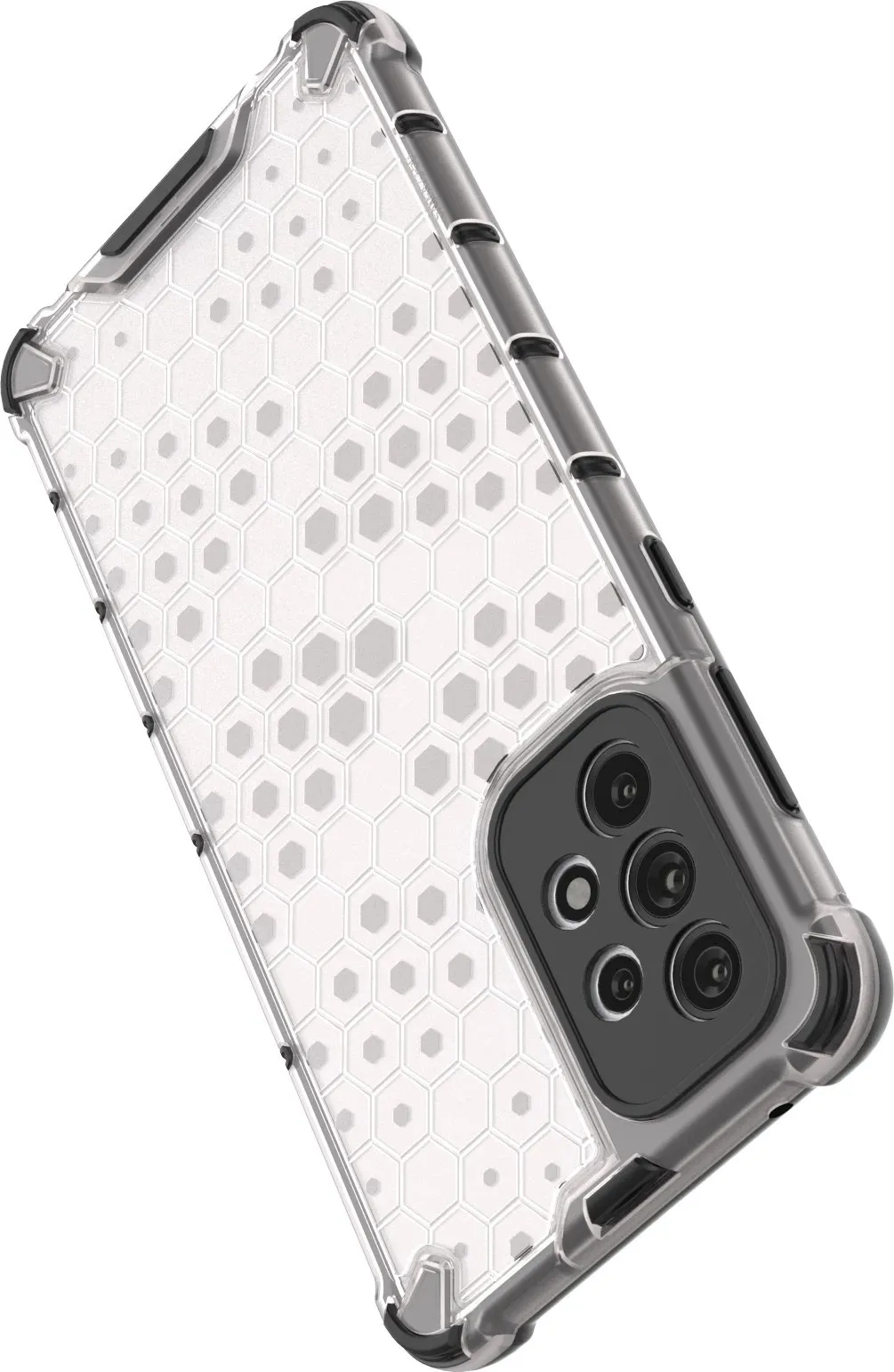 Etui mbrojtëse Hurtel Honeycomb për Samsung Galaxy A73, kornizë xheli, pjesë e pasme e fortë, transparente - 15