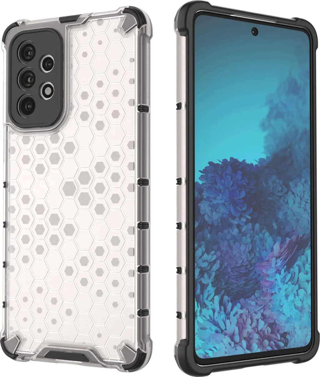 Etui mbrojtëse Hurtel Honeycomb për Samsung Galaxy A73, kornizë xheli, pjesë e pasme e fortë, transparente - 17