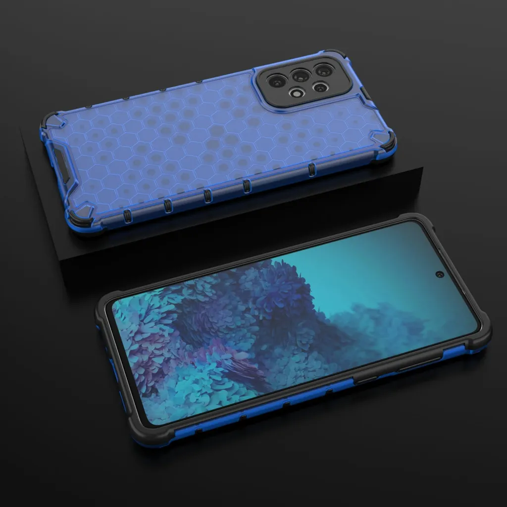 Etui mbrojtëse Hurtel Honeycomb për Samsung Galaxy A73, kornizë xheli, pjesë e pasme e fortë, transparente - 19