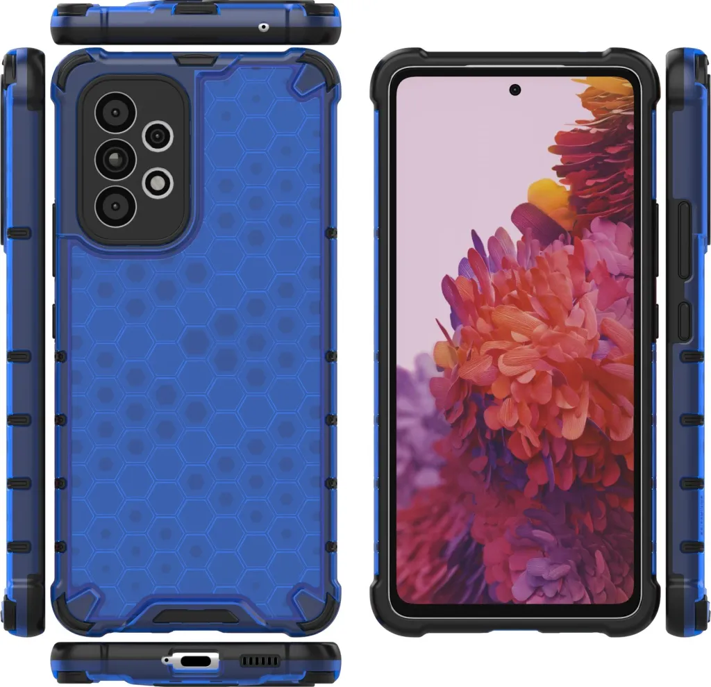 Etui mbrojtëse Hurtel Honeycomb për Samsung Galaxy A73, kornizë xheli, pjesë e pasme e fortë, transparente - 20