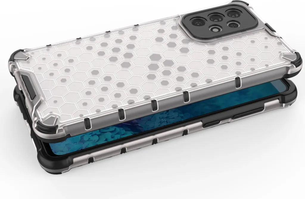 Etui mbrojtëse Hurtel Honeycomb për Samsung Galaxy A73, kornizë xheli, pjesë e pasme e fortë, transparente - 3
