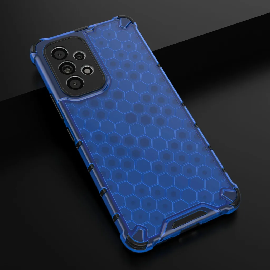 Etui mbrojtëse Hurtel Honeycomb për Samsung Galaxy A73, kornizë xheli, pjesë e pasme e fortë, transparente - 21
