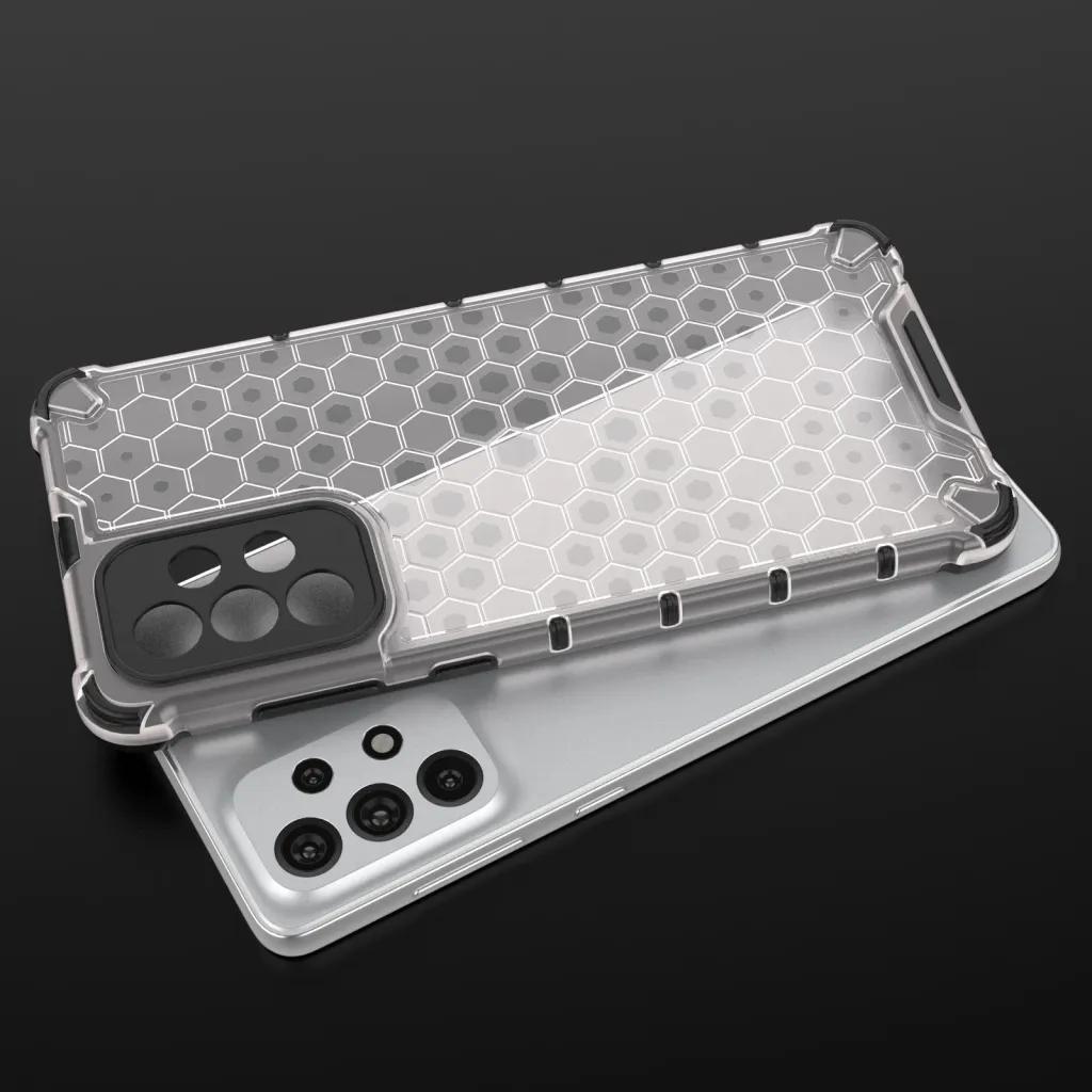 Etui mbrojtëse Hurtel Honeycomb për Samsung Galaxy A73, kornizë xheli, pjesë e pasme e fortë, transparente - 8