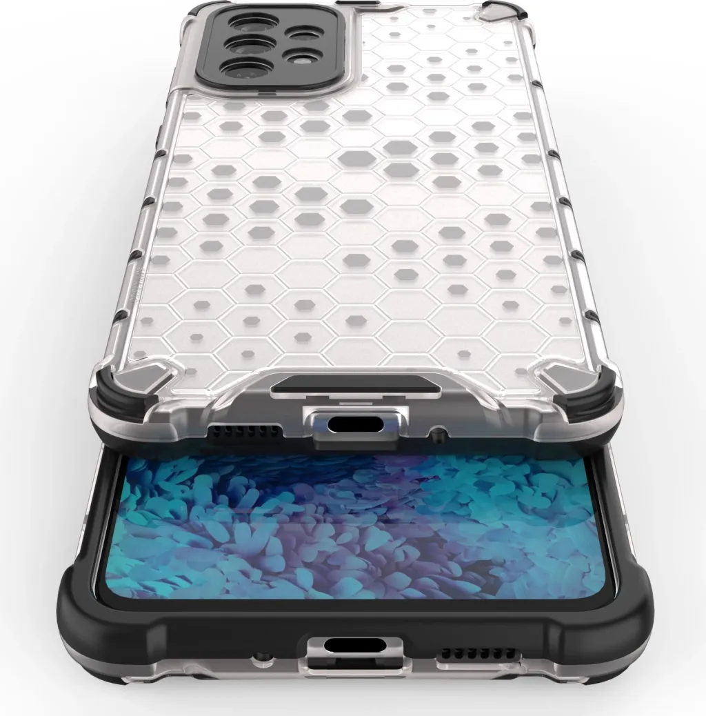 Etui mbrojtëse Hurtel Honeycomb për Samsung Galaxy A73, kornizë xheli, pjesë e pasme e fortë, transparente - 9