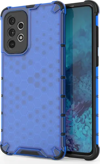 Etui mbrojtëse Hurtel Honeycomb për Samsung Galaxy A73, kornizë xheli, pjesë e pasme e fortë, transparente