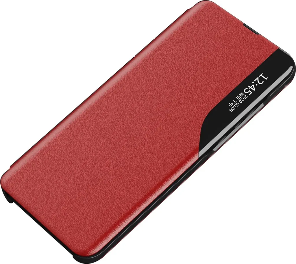 Mbështjellës Hurtel Eco Leather View Case për Samsung Galaxy A16 / A16 5G, e kuqe - 2