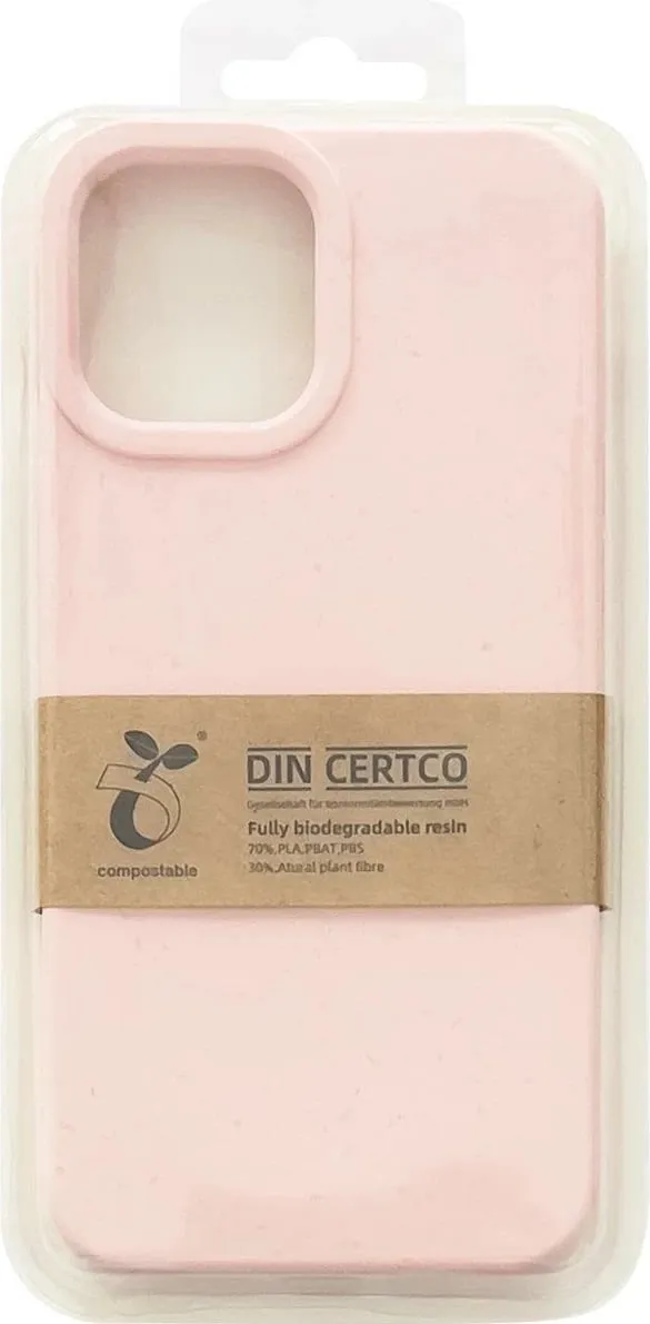 Mbështjellës Hurtel Eco Case për iPhone 14 Pro, silikon i biodegradueshëm, rozë - 5