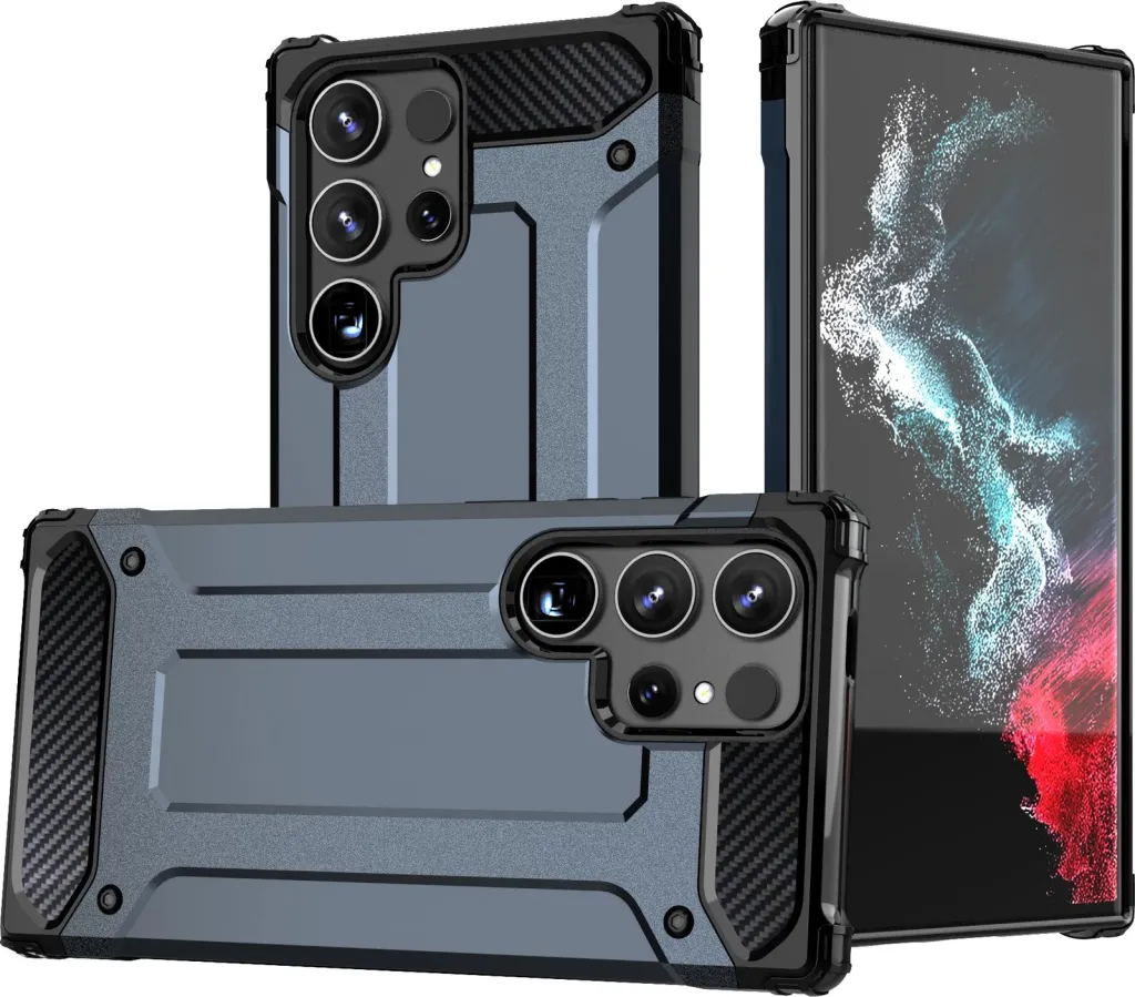 Mbështjellës Hurtel Hybrid Armor për Samsung Galaxy S24+, Blu - 1
