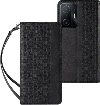 Këllëf portofol Hurtel Magnet Strap Case për Samsung Galaxy A13 5G, me varëse, i zi