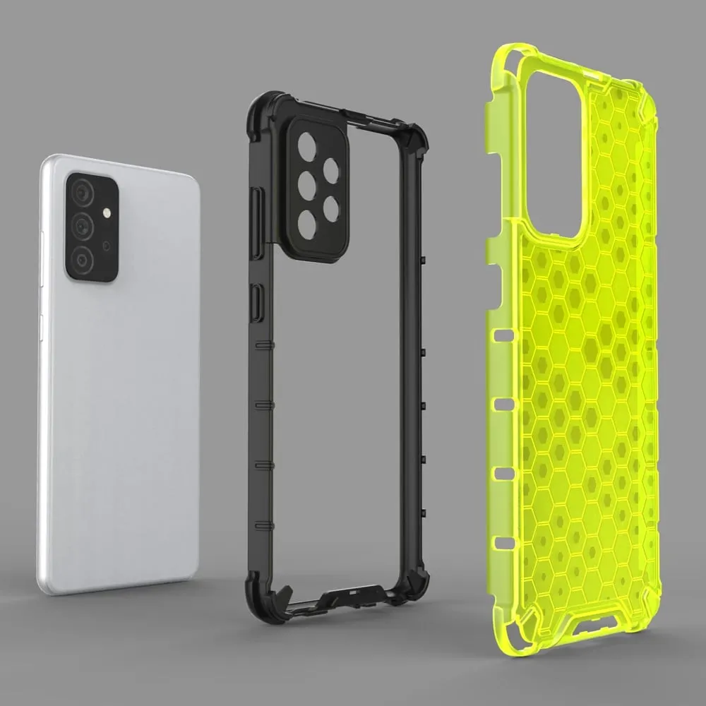 Mbështjellës Hurtel Honeycomb Case për Samsung Galaxy A72 4G, Blu - 7