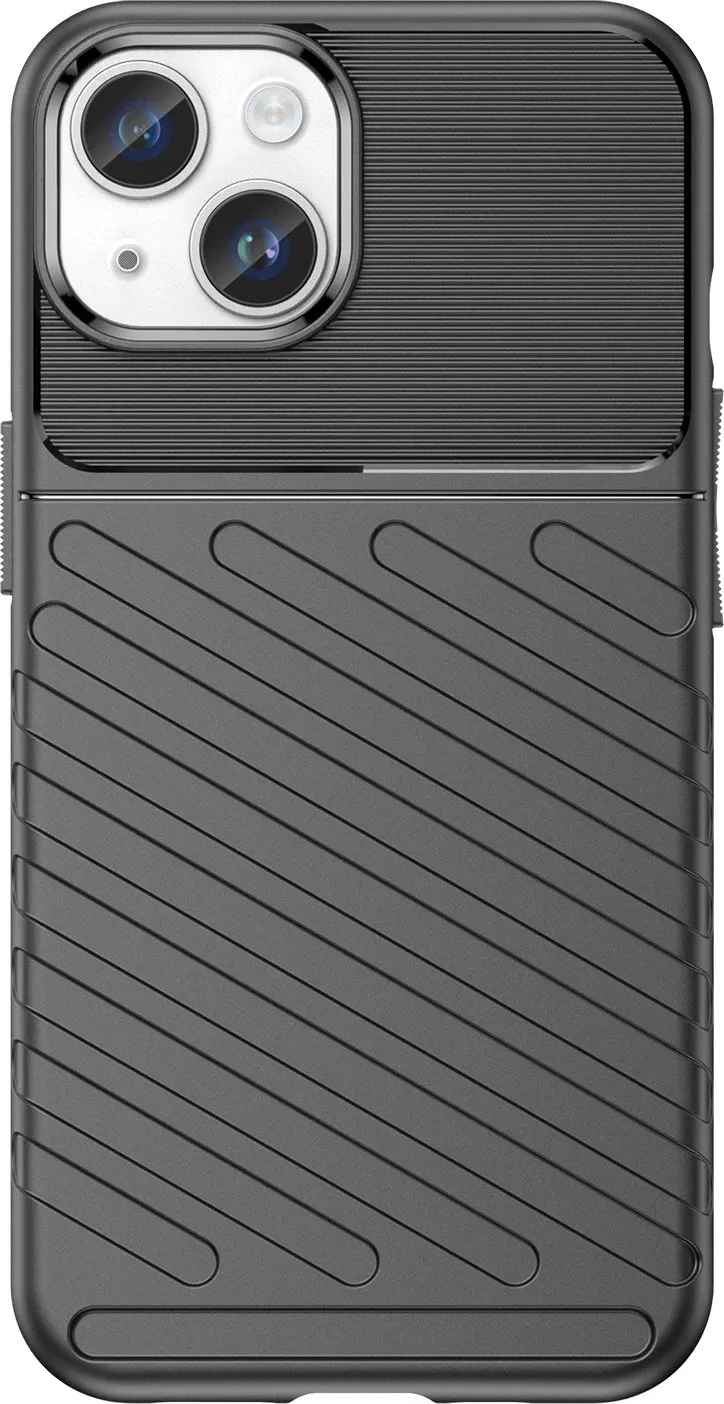 Mbështjellës Hurtel Carbon Case për iPhone 14 Plus, i zi - 8