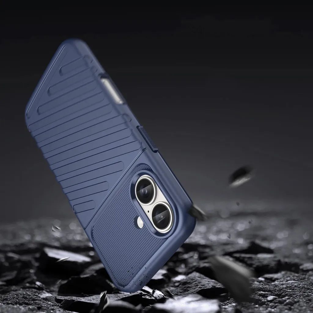 Mbështjellës Hurtel Thunder Case për iPhone 16, silikon, i zi - 3