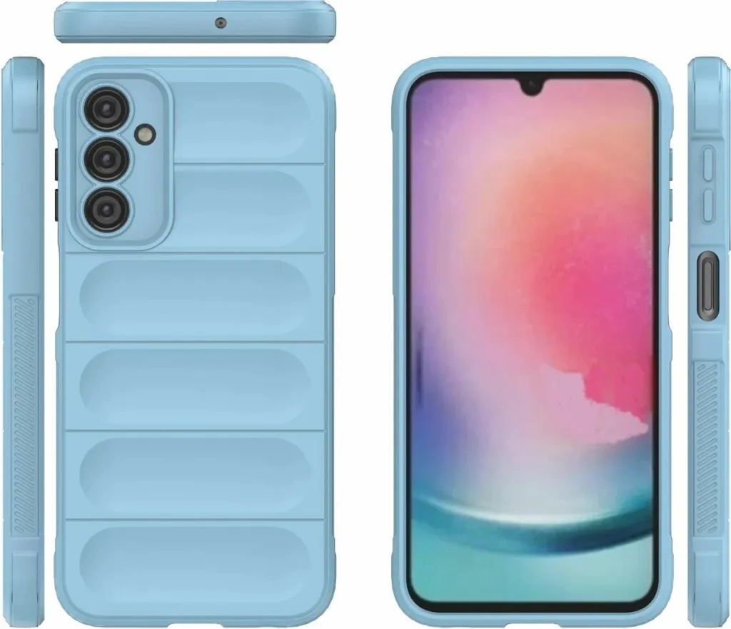 Kabullë telefoni Hurtel Magic Shield Case për Samsung Galaxy A24 4G, fleksibël, mbrojtëse, blu e çelët - 2