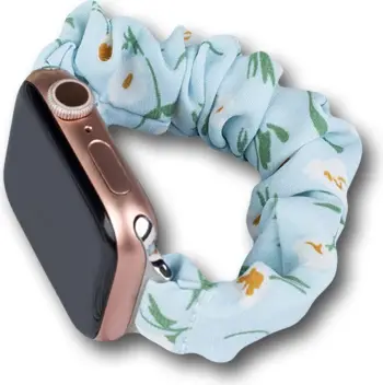 Rrip tekstili për Apple Watch Hurtel, elastik, me lule, Blu