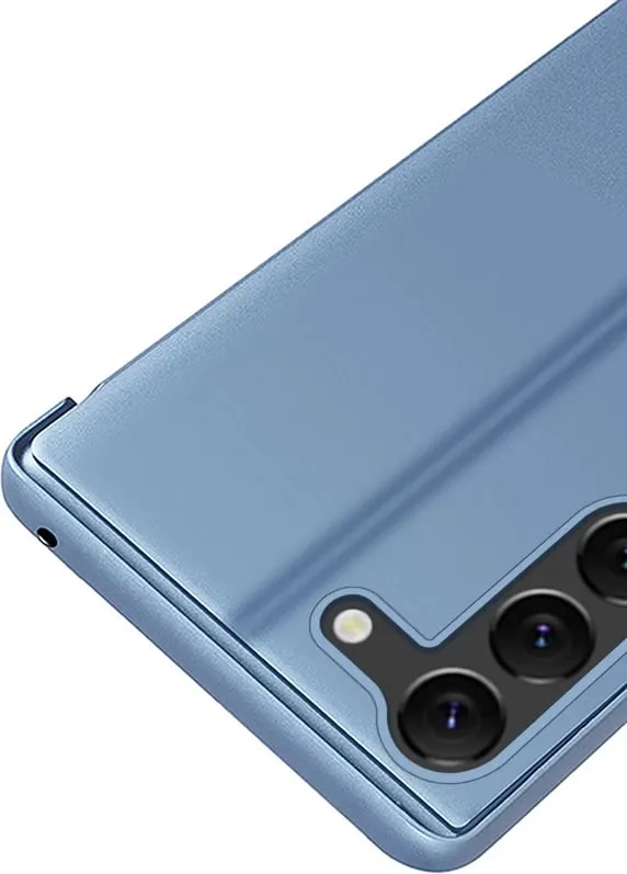 Mbështjellës Hurtel Clear View Case për Samsung Galaxy S23+, me kapak, blu - 7