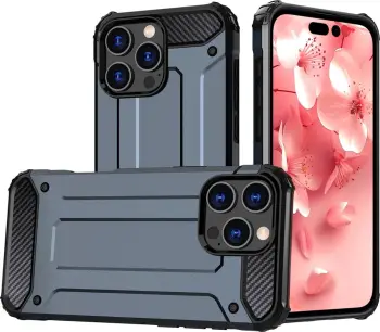 Mbështjellës Hurtel Hybrid Armor për iPhone 16 Pro Max, i zi