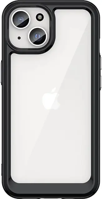 Mbështjellës i përforcuar Hurtel Outer Space Case për iPhone 15 Plus, i zi