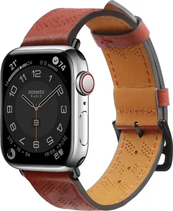 Rrip ore Hurtel Strap Leather për Apple Watch, lëkurë, 41 40 38mm, i kuq