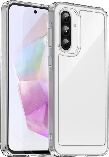 Mbështjellës Hurtel Outer Space Case për Samsung Galaxy A26, gjysmë-transparent, i zi
