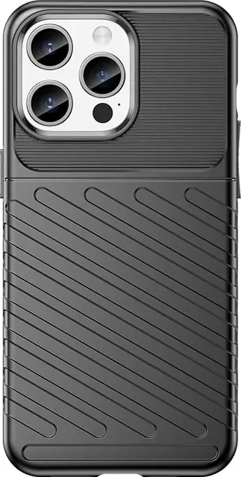 Mbështjellës i blinduar Hurtel Thunder Case për iPhone 15 Pro Max, i zi