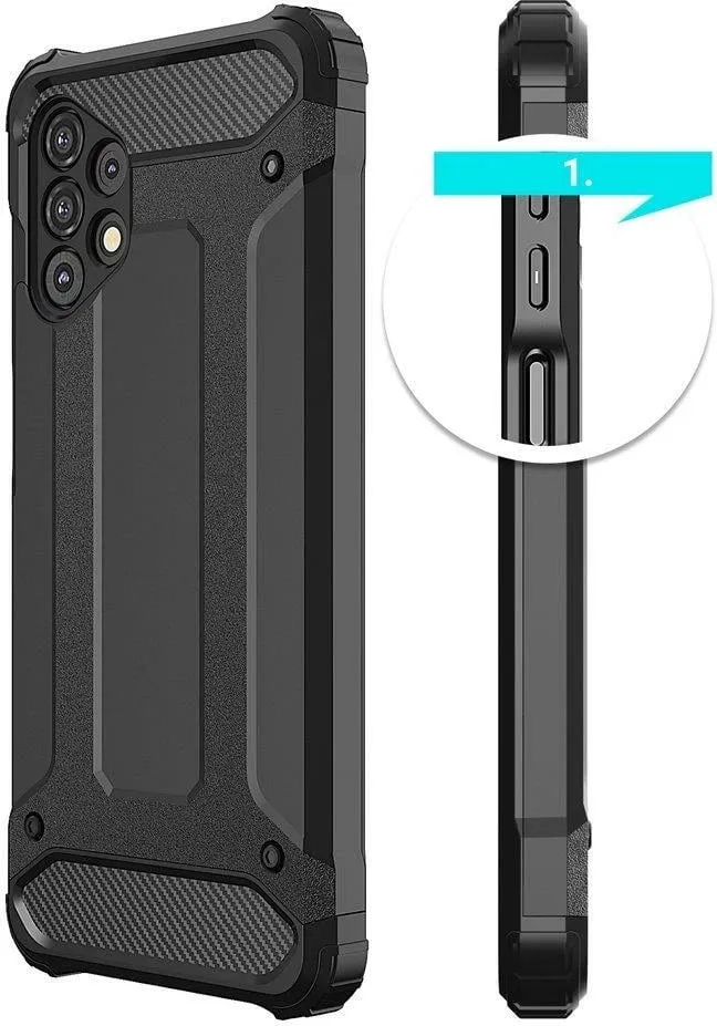 Mbulesë telefoni Hurtel Hybrid Armor për Samsung Galaxy A53 5G, hibride, rezistente ndaj goditjeve, blu e hapur - 5