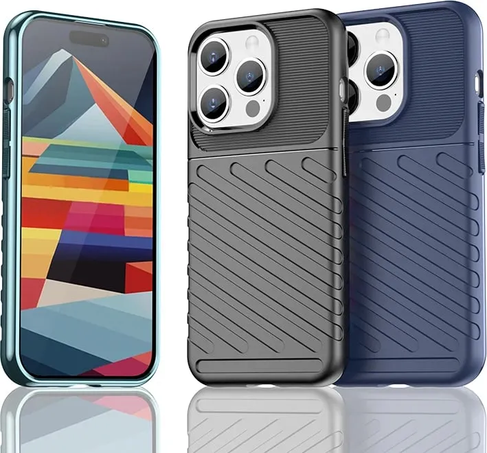 Mbështjellës Hurtel Thunder Case për iPhone 15, TPU, zi - 6
