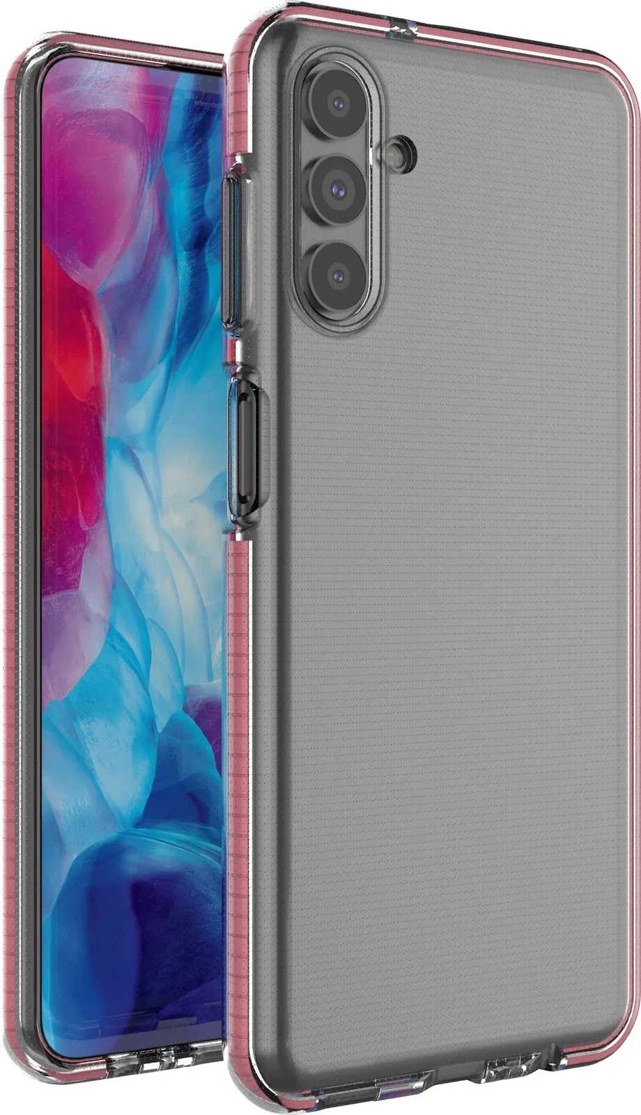 Mbështjellës Hurtel Spring Case për Samsung Galaxy A13 5G, xhel, transparent/rozë e lehtë - 1