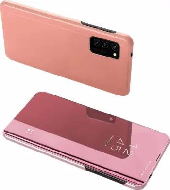 Mbështjellës Hurtel Clear View për Samsung Galaxy A72 4G, Rozë