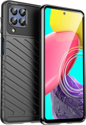 Kapak mbrojtës Hurtel Thunder Case Samsung Galaxy M53 5G, fleksibël, i zi