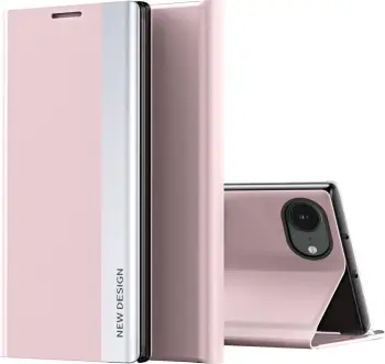 Mbështjellës Hurtel Sleep Case për iPhone 16e, me kapak dhe qëndrim, Rozë