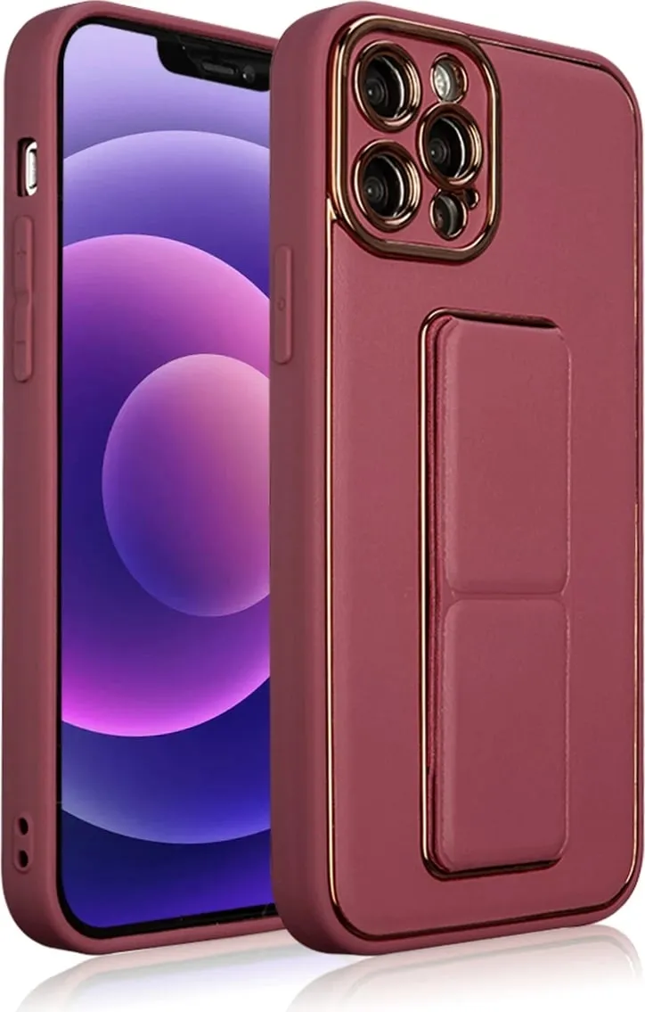 Kapak mbrojtës Hurtel Kickstand Case për iPhone 12 Pro, me stand, i kuq - 2