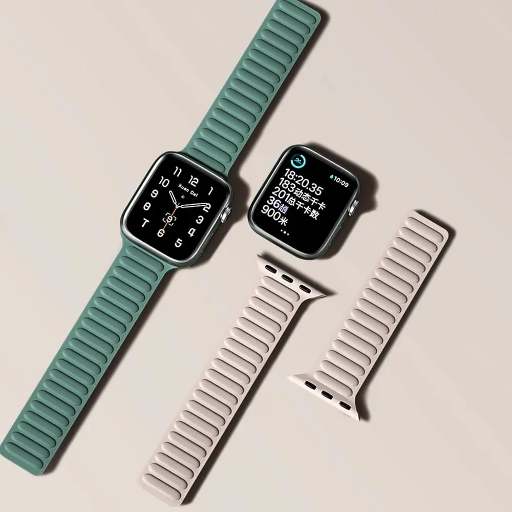 Rrip magnetik për Apple Watch Hurtel, 42/44mm, Kafe - 4