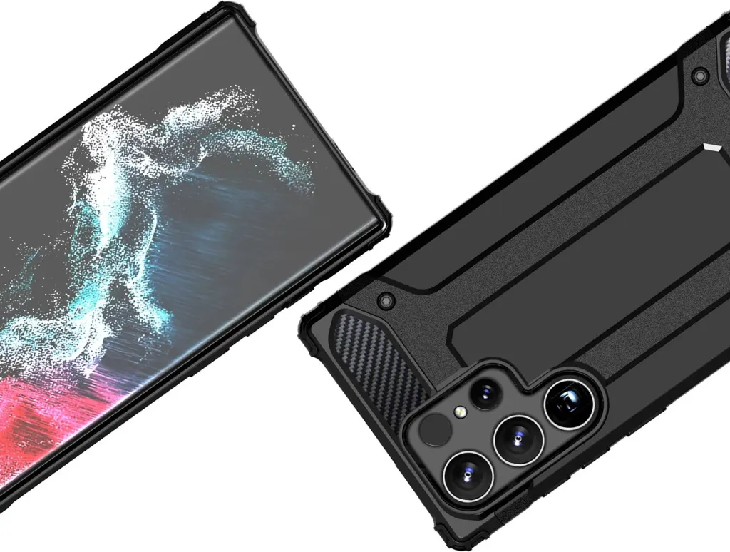 Mbështjellës Hybrid Armor Hurtel për Xiaomi Redmi Note 14 Pro+ 5G, i zi - 3