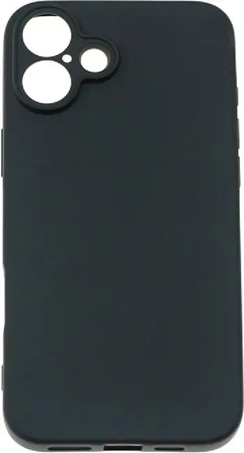 Mbështjellës i butë Hurtel për iPhone 16 Plus, TPU, i zi