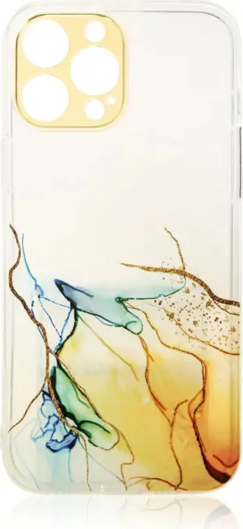 Mbështjellës Hurtel Marble Case për Samsung Galaxy A12 5G, portokalli