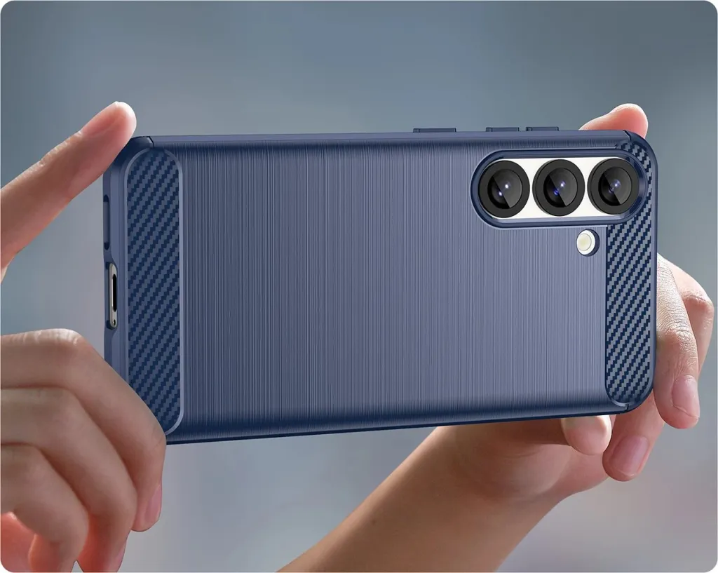 Mbështjellës Hurtel Carbon Case për Samsung Galaxy S25, Blu - 6